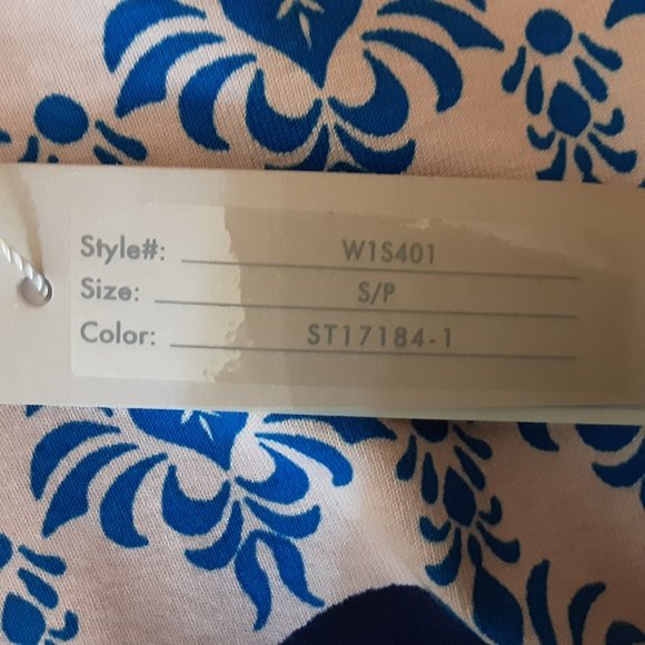 Cupio Top | Blue Tan Orange Floral | New! Small - Picture 11 of 14